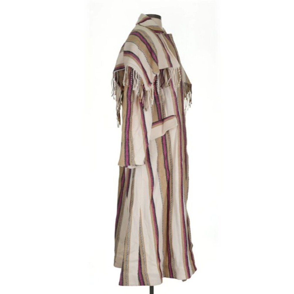 Ulla Johnson Isotta Robe Jacket Linen Striped Coat Beige Positano Small EUC - Picture 12 of 13
